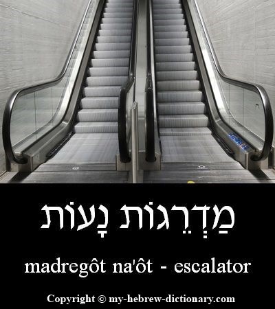 escalator in Hebrew