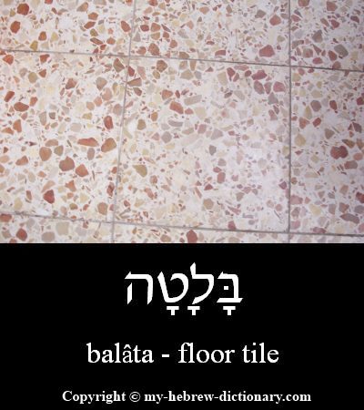floor tile in Hebrew