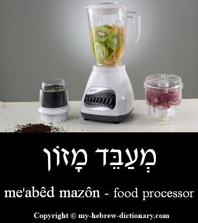 food processor in Hebrew