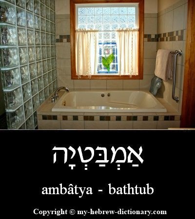 bathtub in Hebrew