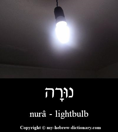 lightbulb in Hebrew