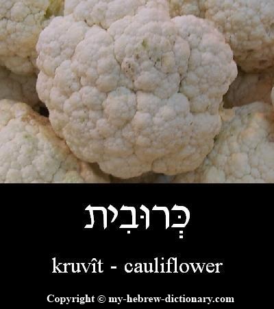 cauliflower in Hebrew