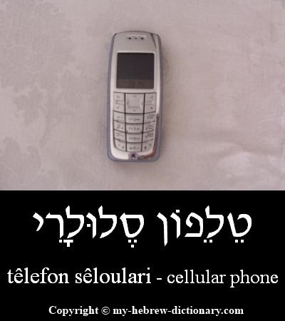 cellular phone in Hebrew