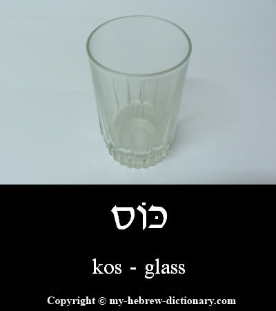 Glass in Hebrew
