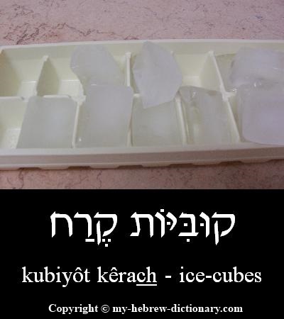 Ice Cubes in Hebrew