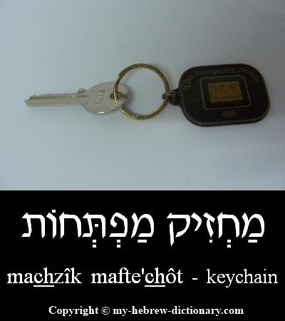 Keychain in Hebrew