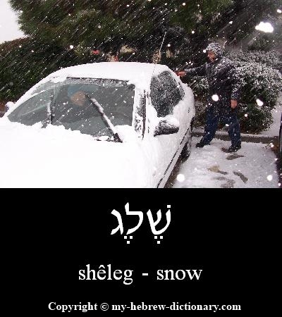 Snow in Hebrew