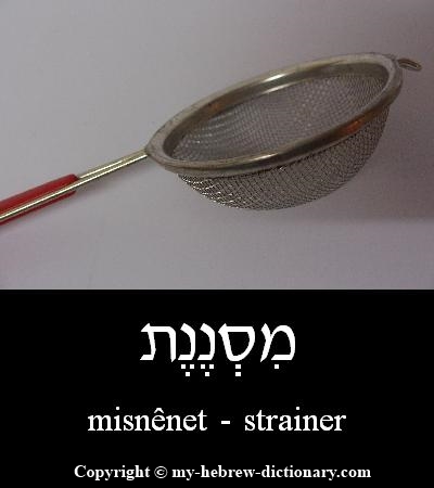 Strainer in Hebrew